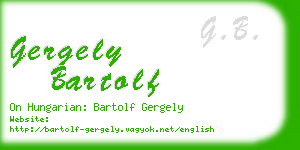 gergely bartolf business card